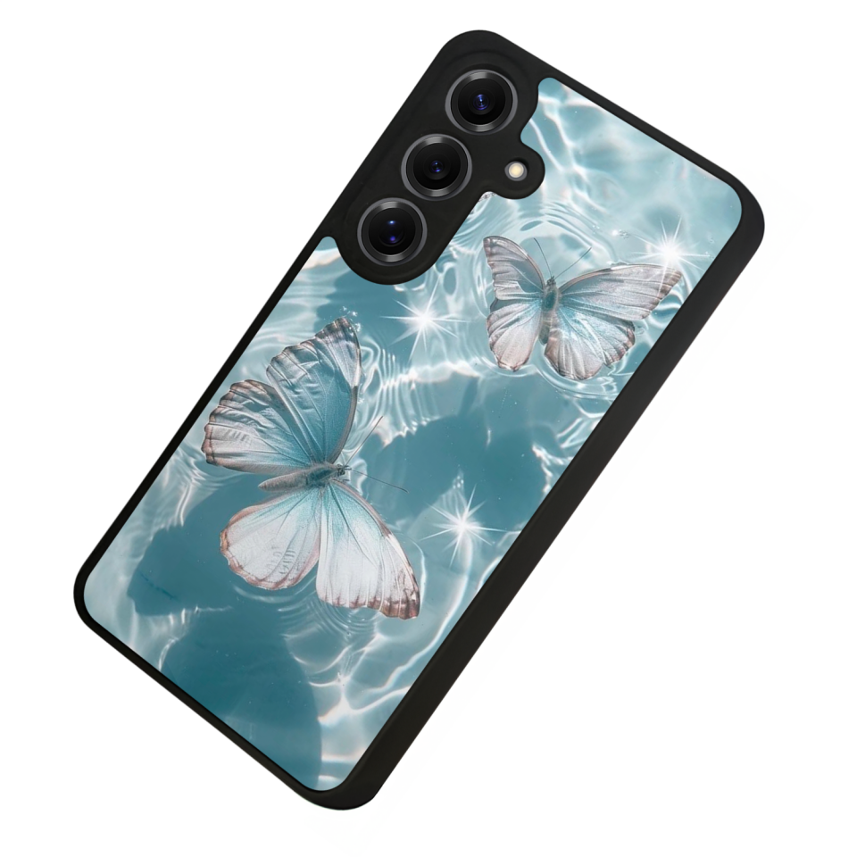 Samsung Galaxy S25 Uyumlu Kelebek Tasarımlı Glossy Premium Kılıf