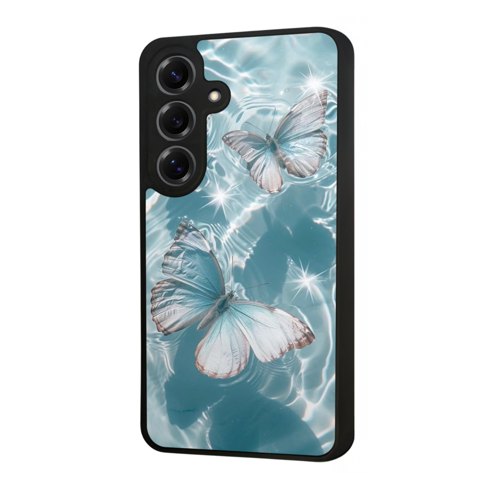 Samsung Galaxy S25 Uyumlu Kelebek Tasarımlı Glossy Premium Kılıf