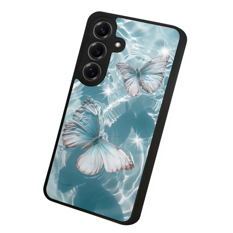 Samsung Galaxy S25 Uyumlu Kelebek Tasarımlı Glossy Premium Kılıf