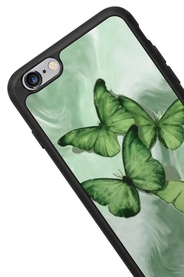 iPhone 6s Plus Uyumlu Kelebek Tasarımlı Glossy Premium Kılıf