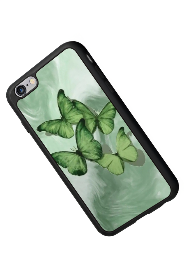 iPhone 6s Plus Uyumlu Kelebek Tasarımlı Glossy Premium Kılıf