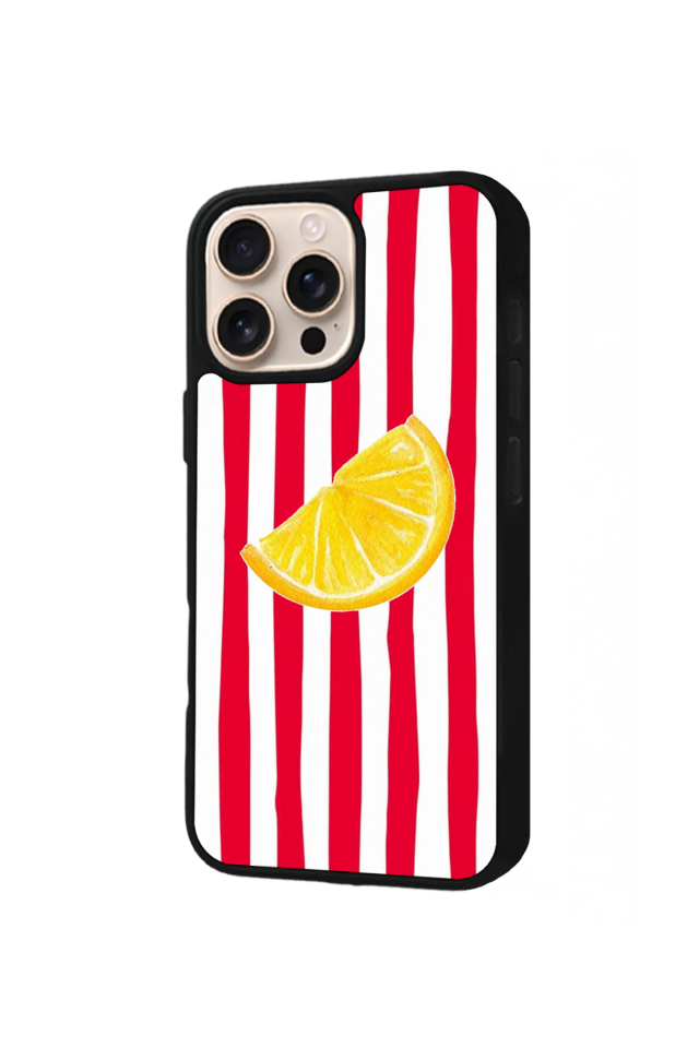 iPhone 14 Pro Max Uyumlu Limon Tasarımlı Glossy Premium Kılıf
