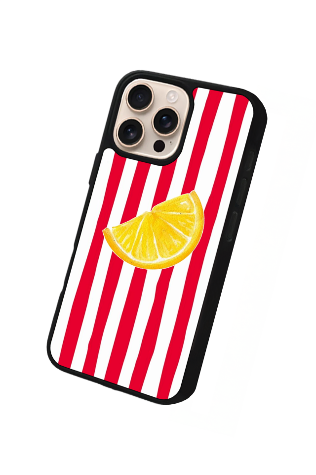 iPhone 14 Pro Max Uyumlu Limon Tasarımlı Glossy Premium Kılıf