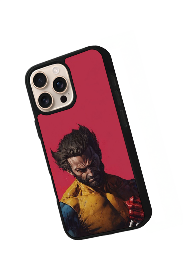 iPhone 15 Pro Uyumlu Wolverine Tasarımlı Glossy Premium Kılıf