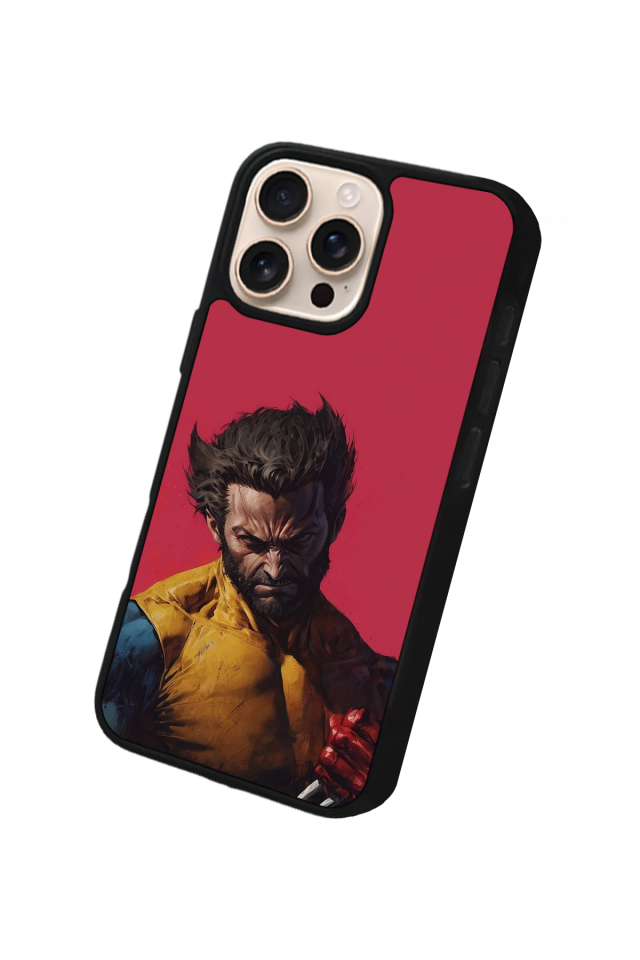 iPhone 15 Pro Uyumlu Wolverine Tasarımlı Glossy Premium Kılıf