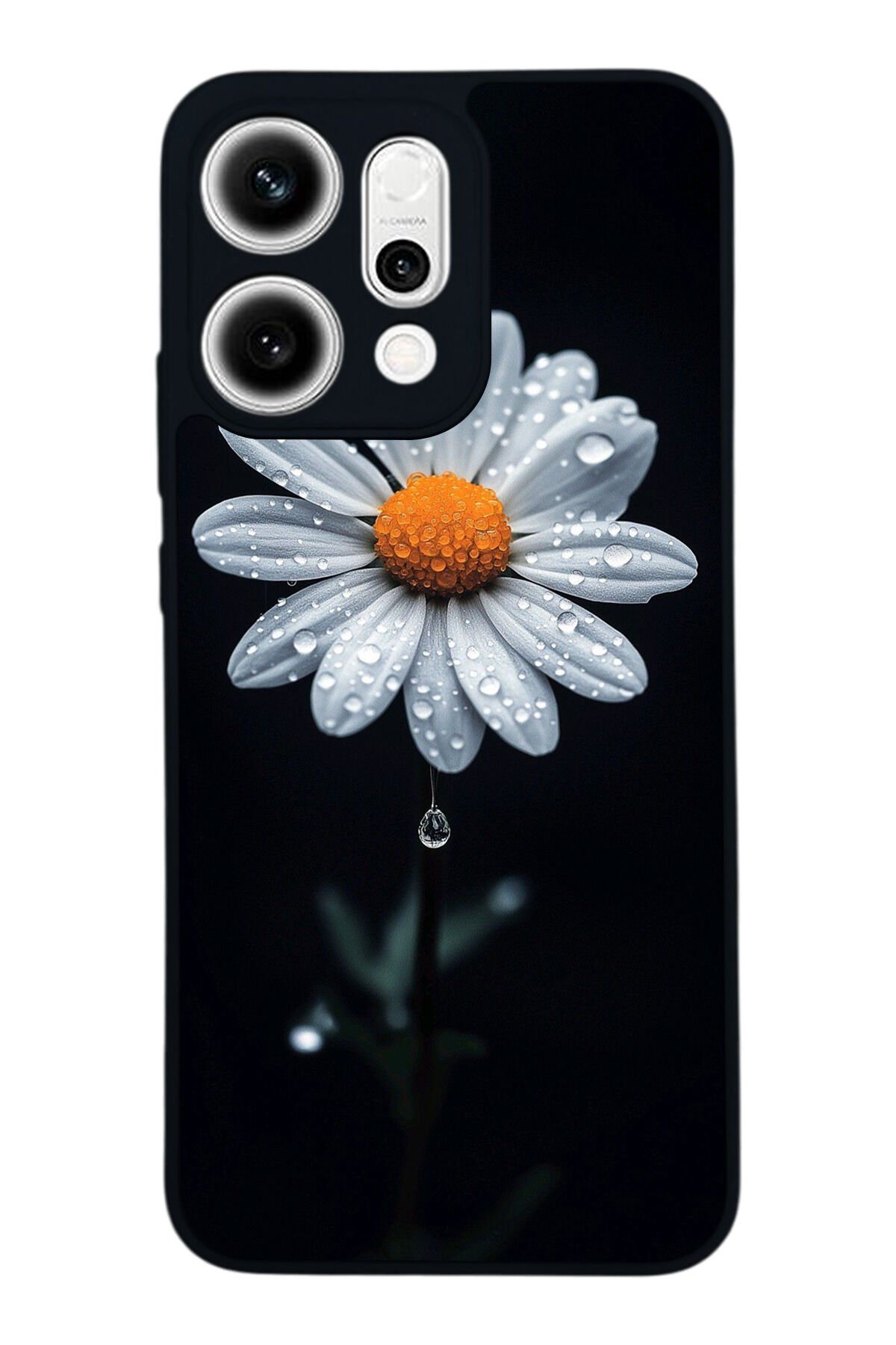 Oppo Reno 14 Uyumlu Papatya Tasarımlı Glossy Premium Kılıf