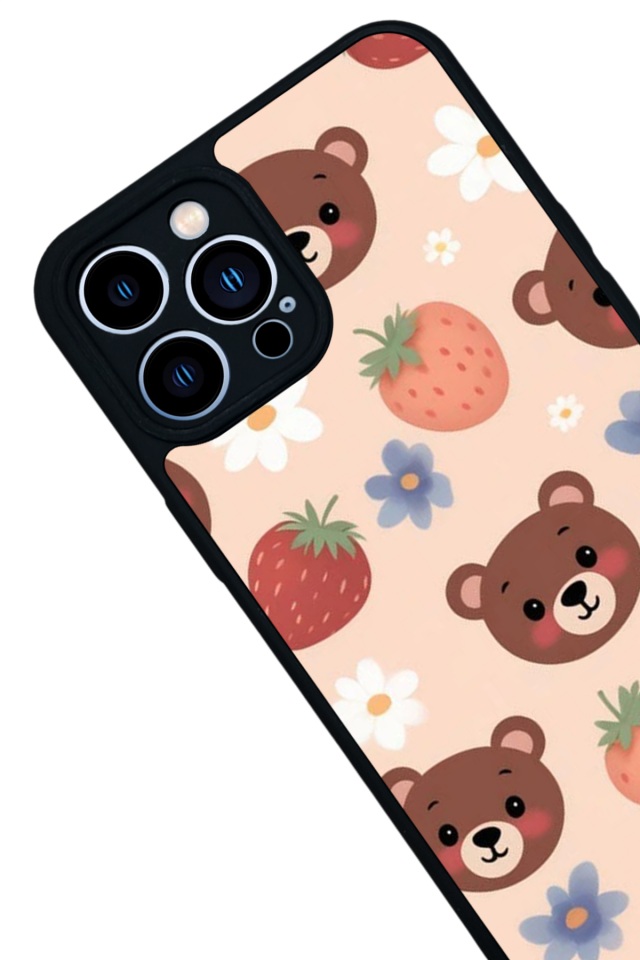 iPhone 12 Pro Max Uyumlu Ayı Tasarımlı Glossy Premium Kılıf