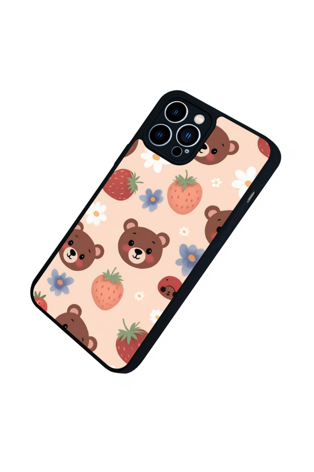 iPhone 12 Pro Max Uyumlu Ayı Tasarımlı Glossy Premium Kılıf