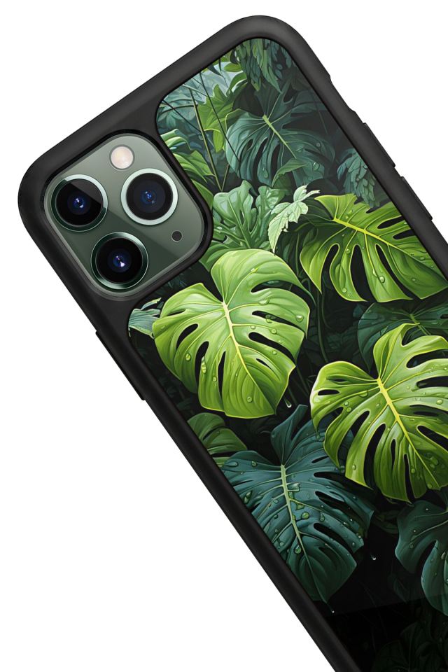 iPhone 11 Pro Max Uyumlu Botanik Tasarımlı Glossy Premium Kılıf