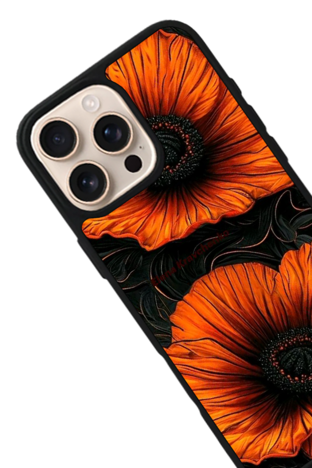 iPhone 14 Pro Uyumlu Botanik Tasarımlı Glossy Premium Kılıf