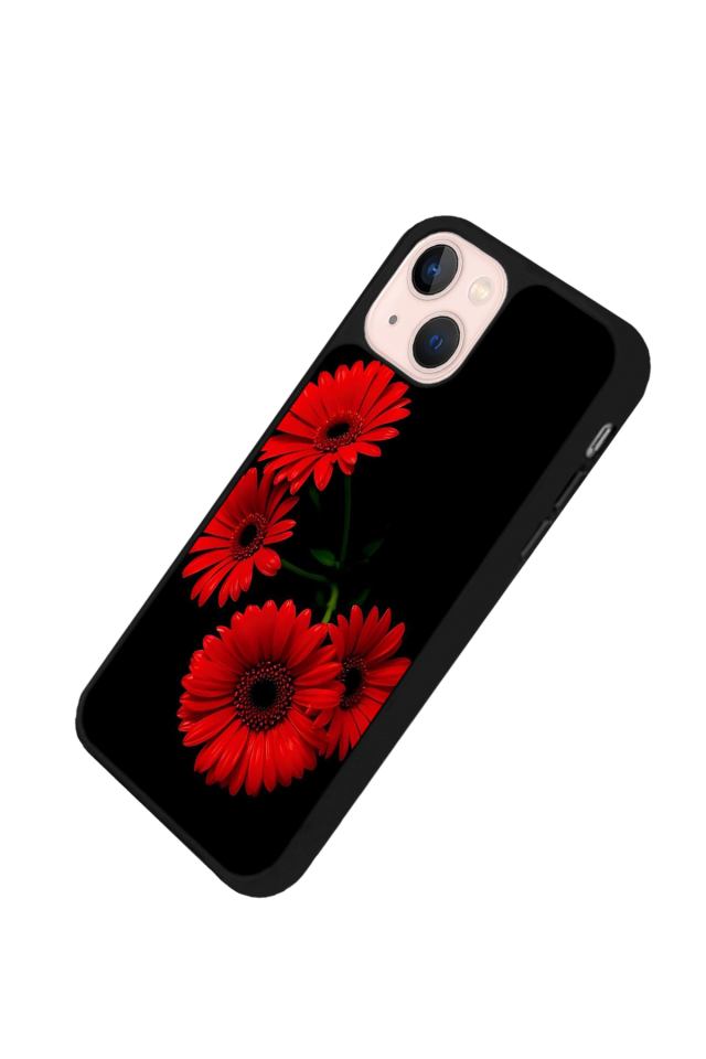 iPhone 13 Mini Uyumlu Cicek Tasarımlı Glossy Premium Kılıf