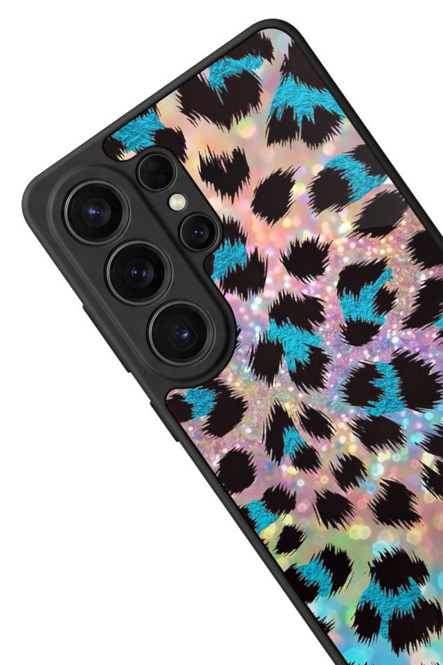 Samsung Galaxy S26 Ultra Uyumlu Hologram Leopar Tasarımlı Glossy Premium Kılıf