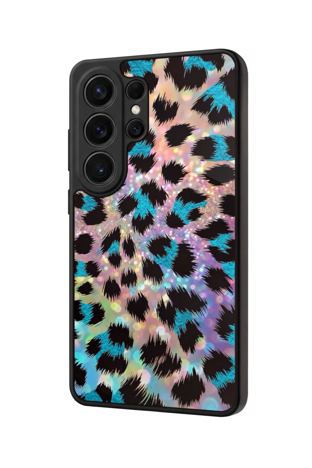 Samsung Galaxy S26 Ultra Uyumlu Hologram Leopar Tasarımlı Glossy Premium Kılıf