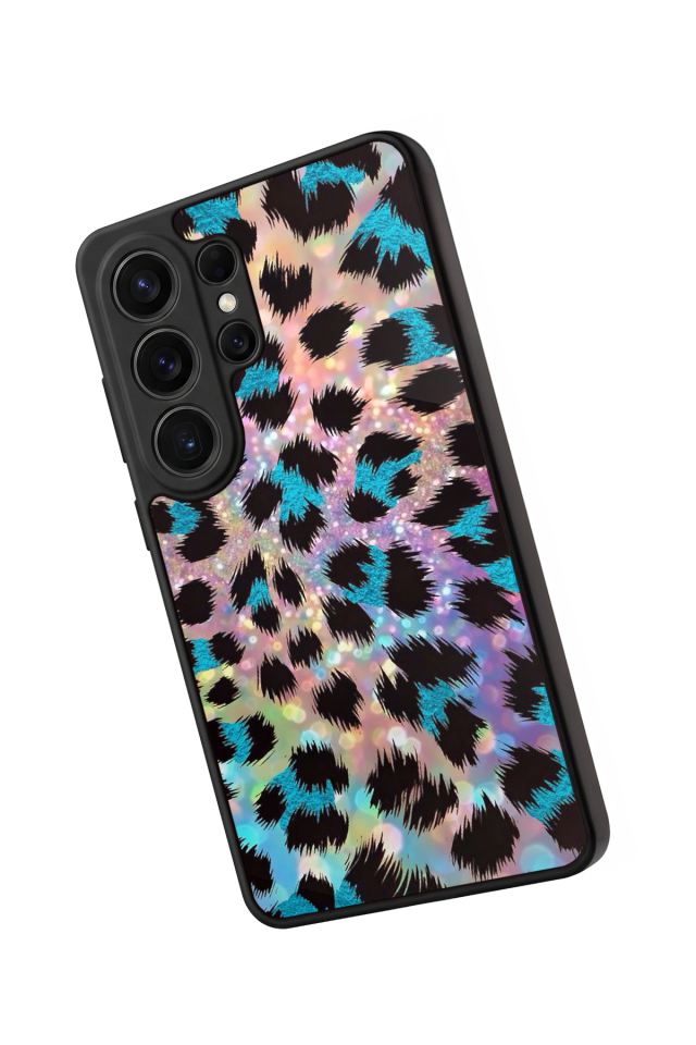Samsung Galaxy S26 Ultra Uyumlu Hologram Leopar Tasarımlı Glossy Premium Kılıf