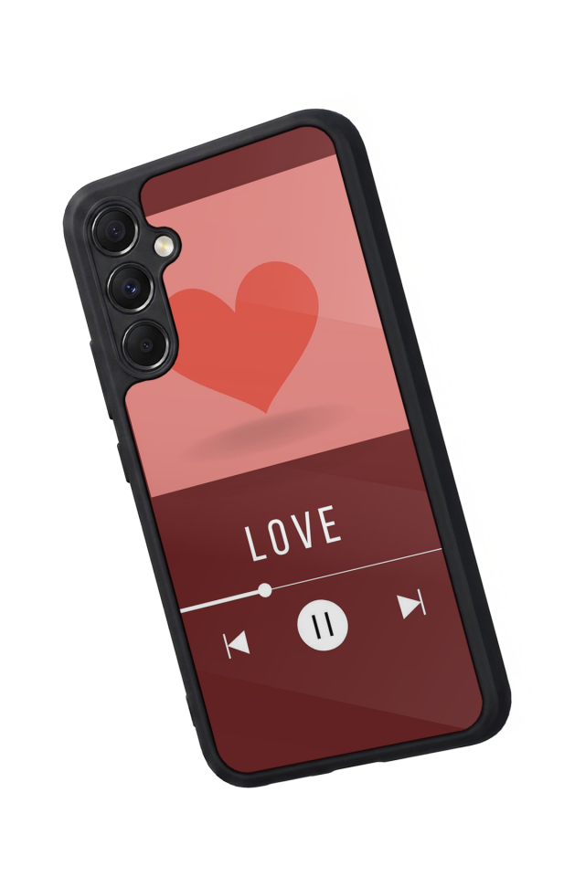 Samsung Galaxy A34 Uyumlu Kalp Love Tasarımlı Glossy Premium Kılıf