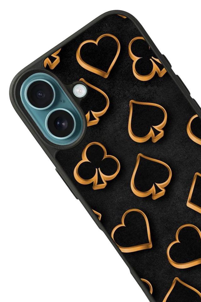 iPhone 16 Uyumlu Kart Tasarımlı Glossy Premium Kılıf