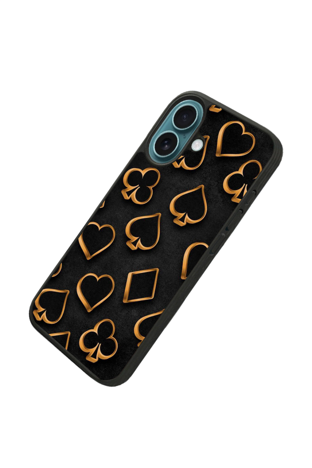 iPhone 16 Uyumlu Kart Tasarımlı Glossy Premium Kılıf