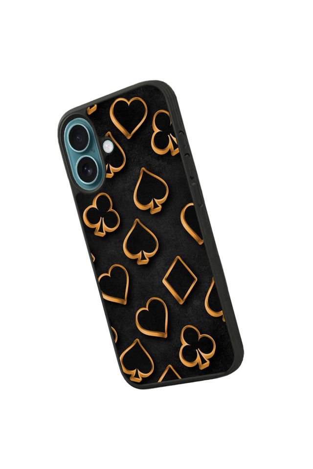 iPhone 16 Uyumlu Kart Tasarımlı Glossy Premium Kılıf
