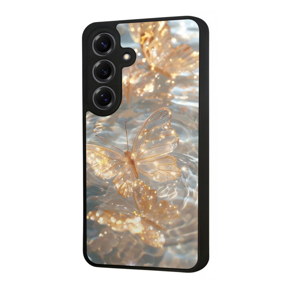 Samsung Galaxy S25 Uyumlu Kelebek Tasarımlı Glossy Premium Kılıf