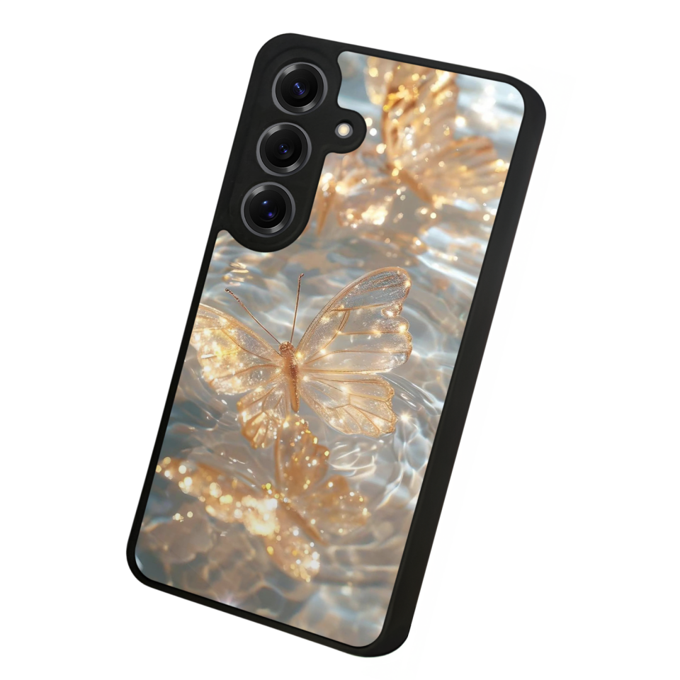 Samsung Galaxy S25 Uyumlu Kelebek Tasarımlı Glossy Premium Kılıf