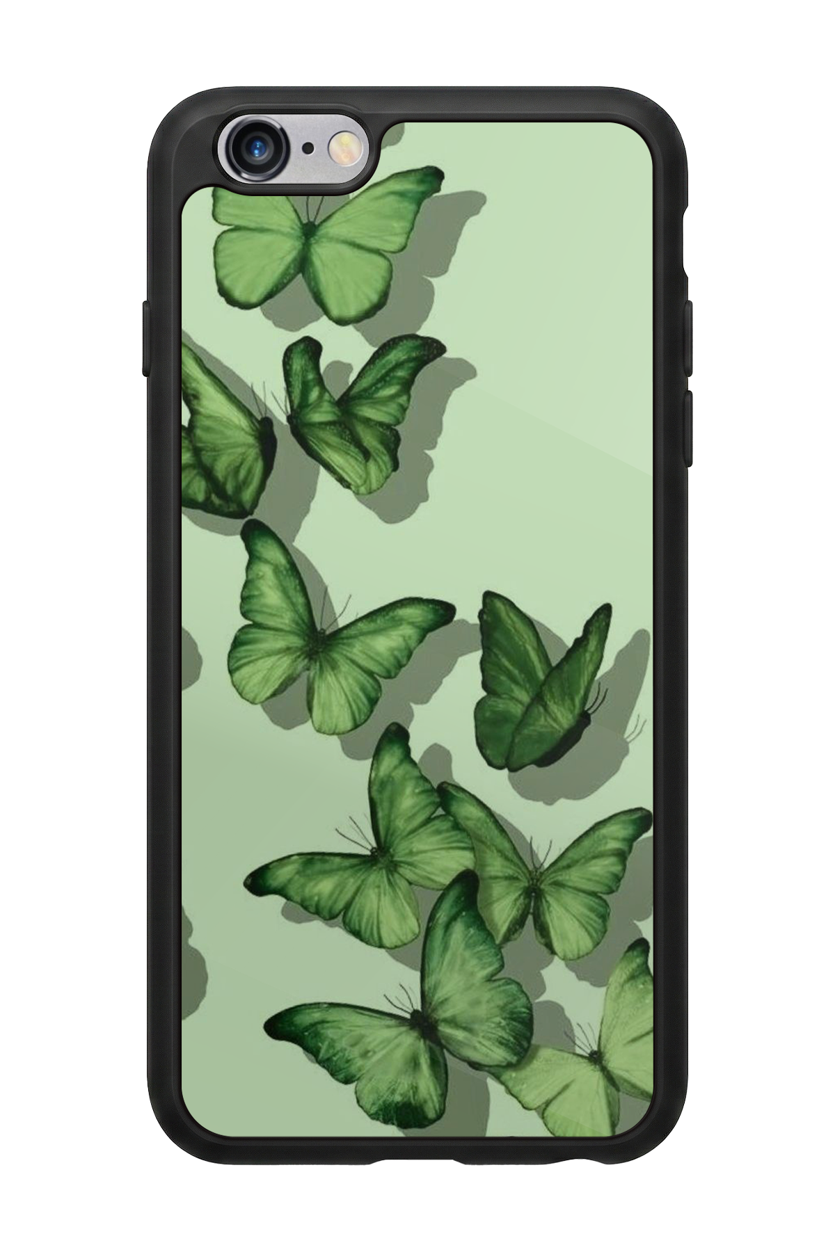 iPhone 6s Plus Uyumlu Kelebek Tasarımlı Glossy Premium Kılıf