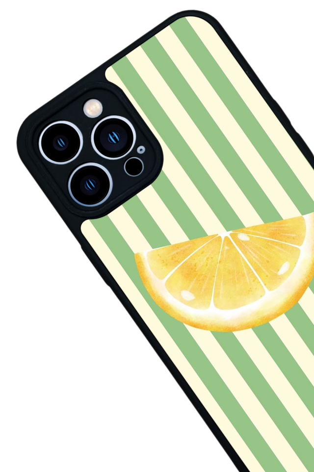 iPhone 13 Pro Max Uyumlu Limon Tasarımlı Glossy Premium Kılıf