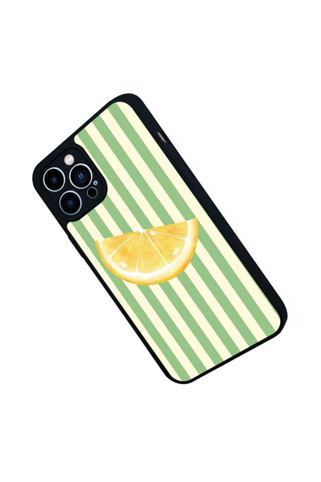 iPhone 13 Pro Max Uyumlu Limon Tasarımlı Glossy Premium Kılıf