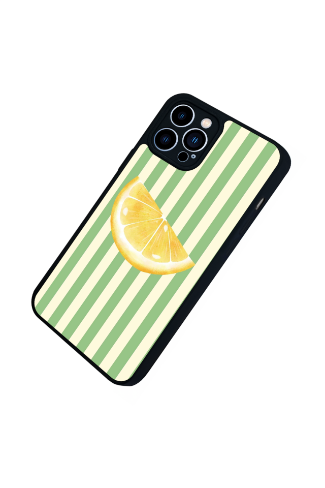 iPhone 13 Pro Max Uyumlu Limon Tasarımlı Glossy Premium Kılıf