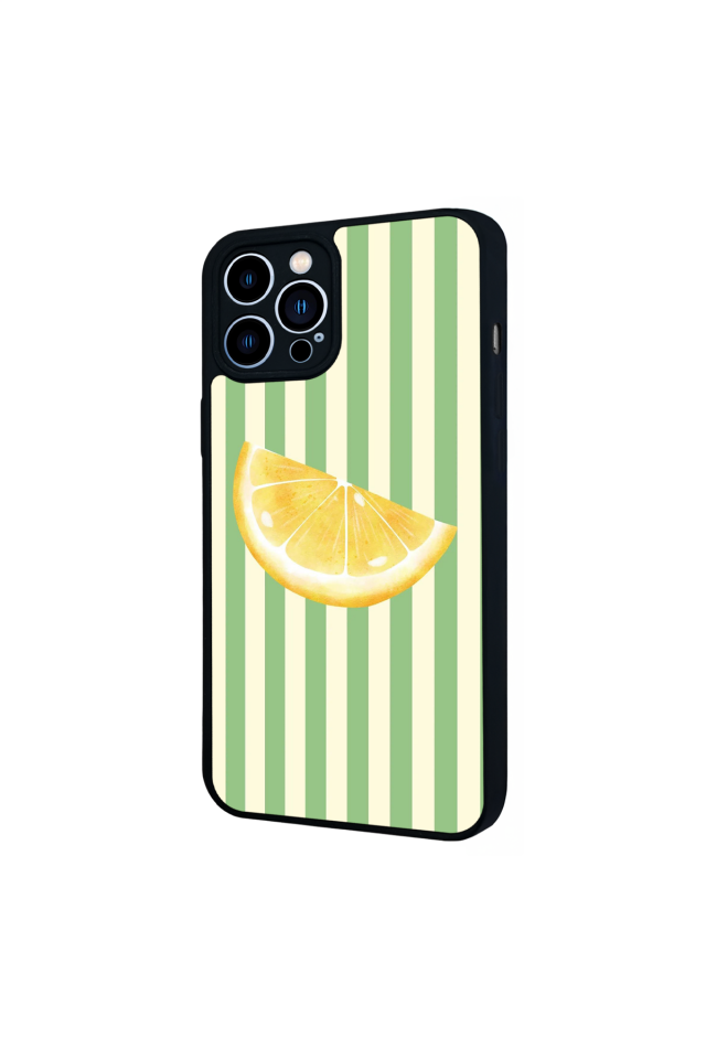 iPhone 13 Pro Max Uyumlu Limon Tasarımlı Glossy Premium Kılıf