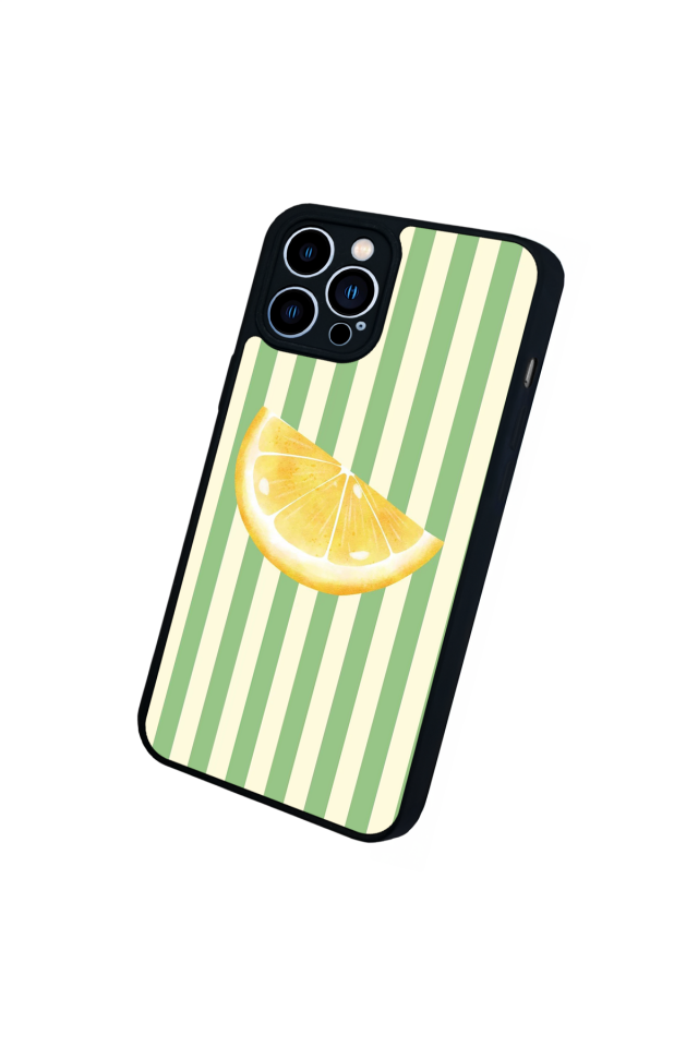 iPhone 13 Pro Max Uyumlu Limon Tasarımlı Glossy Premium Kılıf