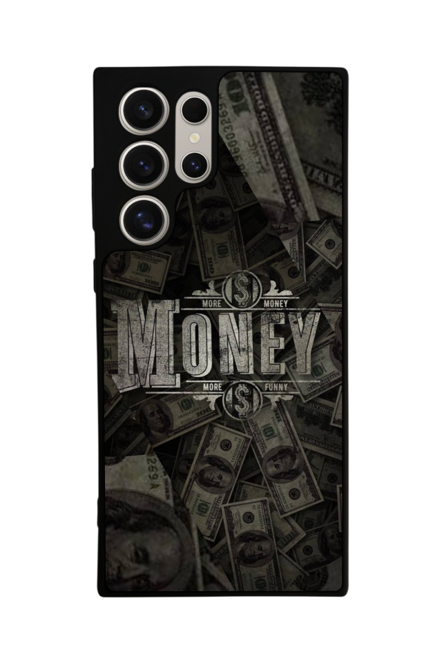 Samsung Galaxy S22 Ultra Uyumlu Money Para Tasarımlı Glossy Premium Kılıf