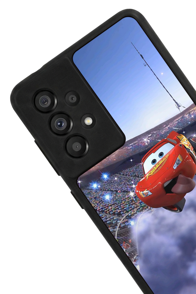Samsung Galaxy A73 Uyumlu Şimsek McQueen Tasarımlı Glossy Premium Kılıf