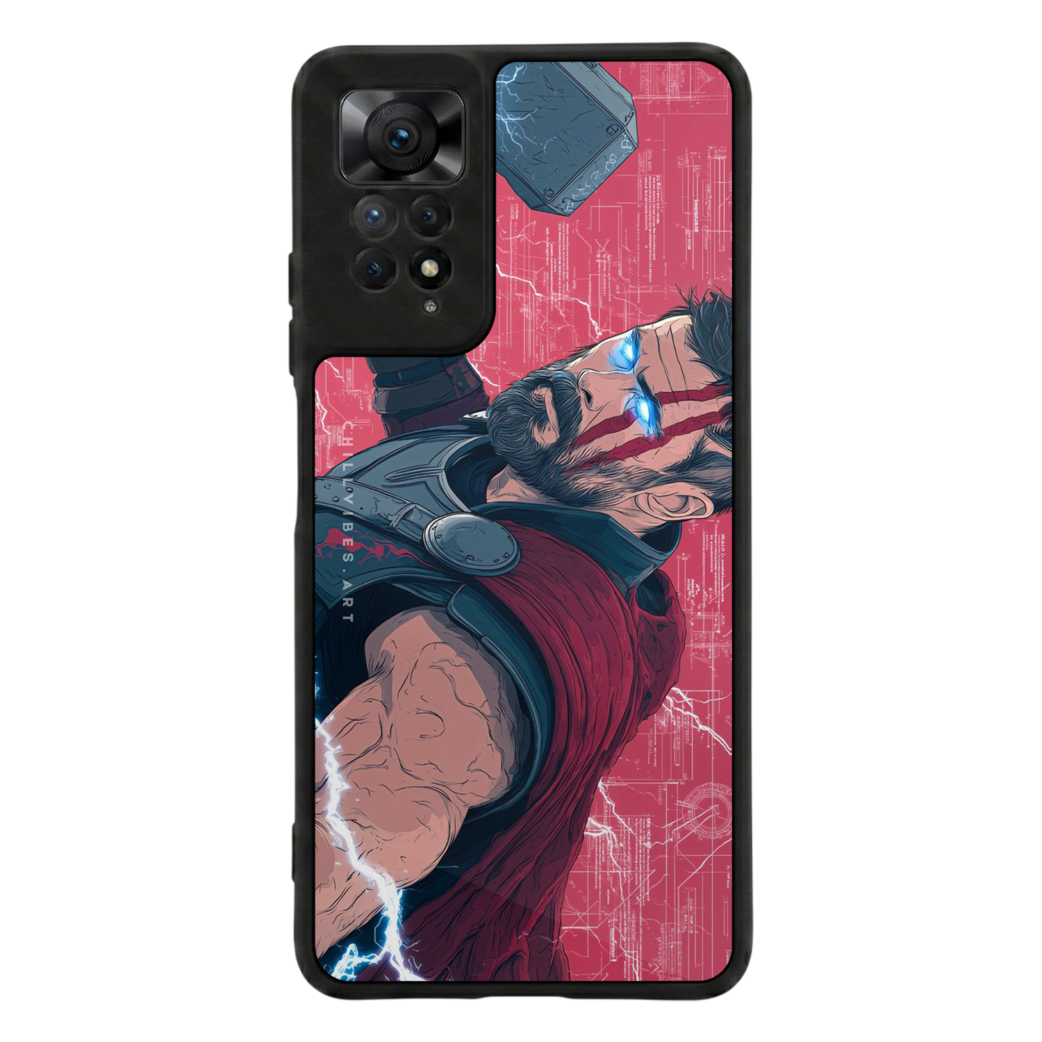 Xiaomi Redmi Note 12 Pro Uyumlu Thor Tasarımlı Glossy Premium Kılıf