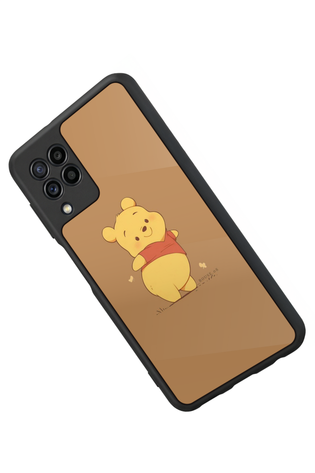 Samsung Galaxy M32 Uyumlu Winnie Tasarımlı Glossy Premium Kılıf