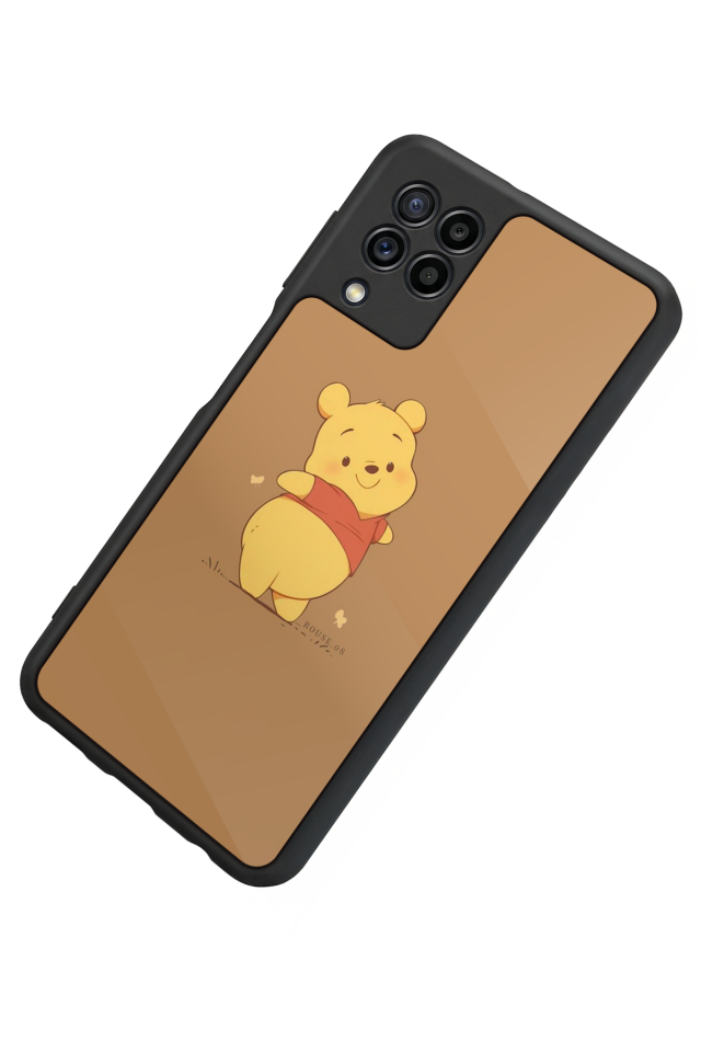 Samsung Galaxy M32 Uyumlu Winnie Tasarımlı Glossy Premium Kılıf
