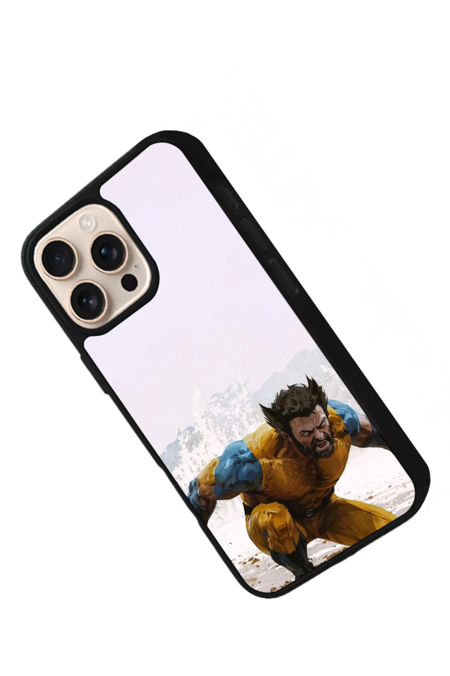 iPhone 15 Pro Uyumlu Wolverine Tasarımlı Glossy Premium Kılıf
