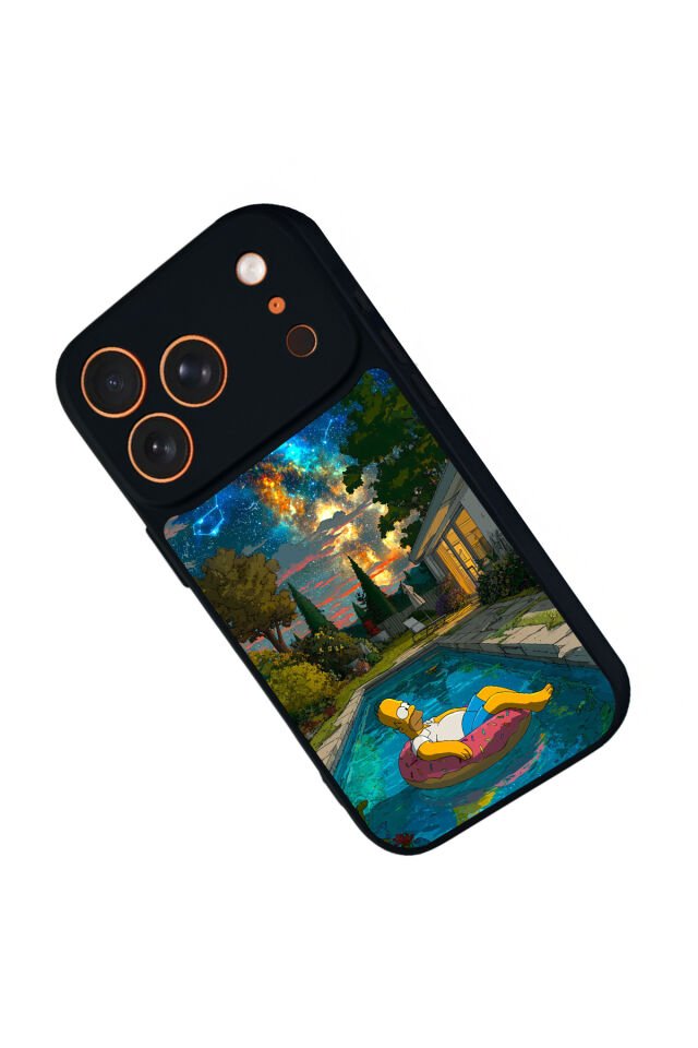 iPhone 17 Pro Uyumlu The Simpsons Tasarımlı Glossy Premium Kılıf