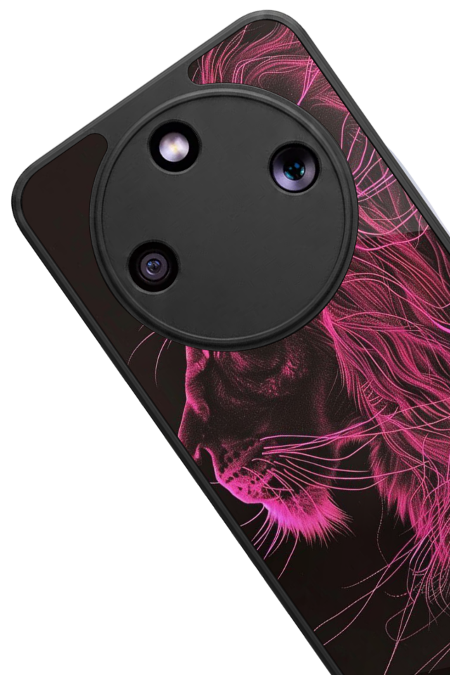 Honor Magic 8 Lite Uyumlu Aslan Tasarımlı Glossy Premium Kılıf