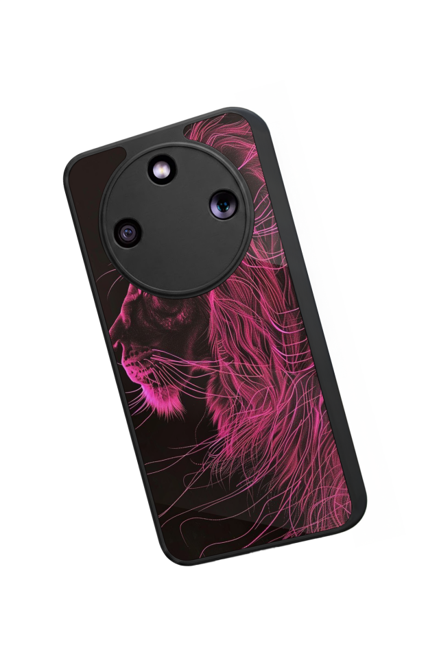 Honor Magic 8 Lite Uyumlu Aslan Tasarımlı Glossy Premium Kılıf