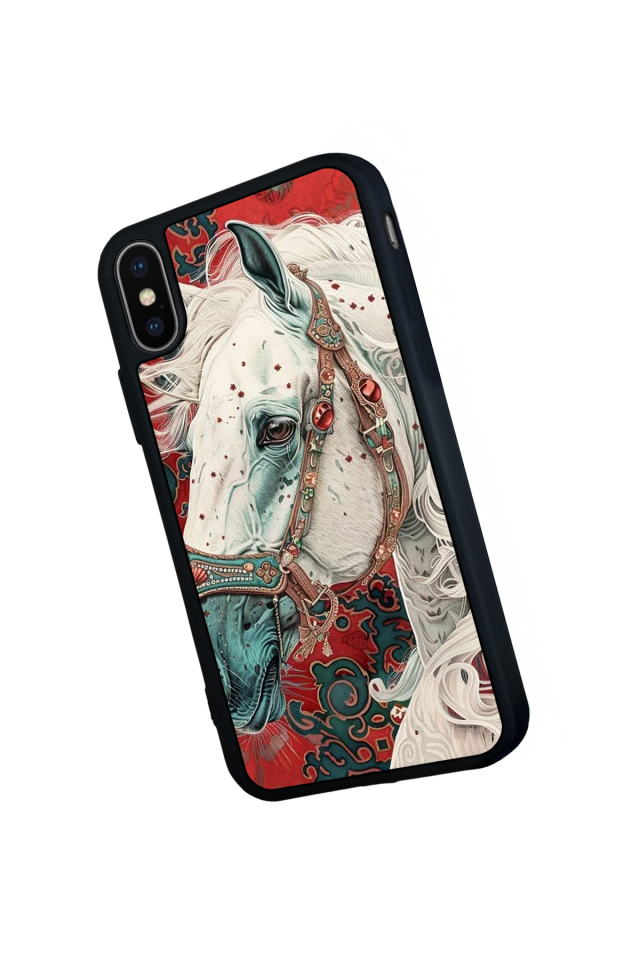 iPhone X/ XS Uyumlu At Horse Tasarımlı Glossy Premium Kılıf
