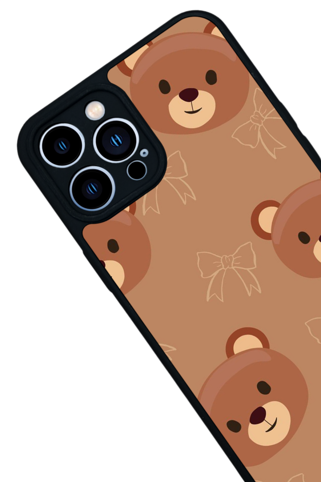 iPhone 12 Pro Max Uyumlu Ayı Tasarımlı Glossy Premium Kılıf