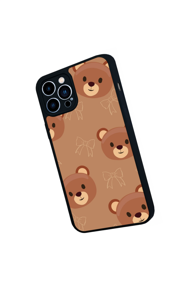 iPhone 12 Pro Max Uyumlu Ayı Tasarımlı Glossy Premium Kılıf