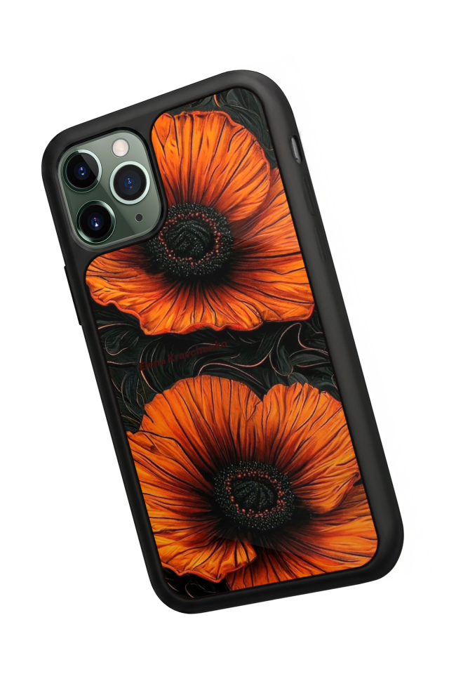 iPhone 11 Pro Max Uyumlu Botanik Tasarımlı Glossy Premium Kılıf