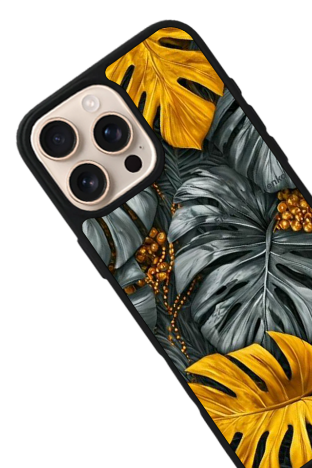 iPhone 14 Pro Uyumlu Botanik Tasarımlı Glossy Premium Kılıf