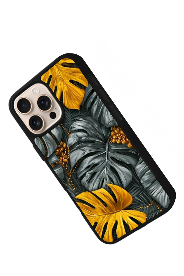 iPhone 14 Pro Uyumlu Botanik Tasarımlı Glossy Premium Kılıf