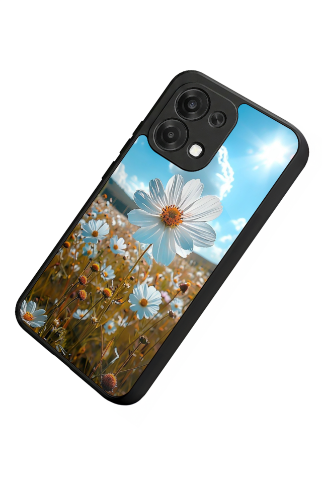 Oppo A6 Pro Uyumlu Cicek Tasarımlı Glossy Premium Kılıf