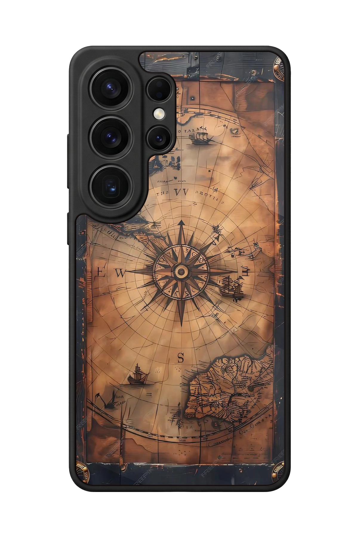 Samsung Galaxy S26 Ultra Uyumlu Harita Tasarımlı Glossy Premium Kılıf