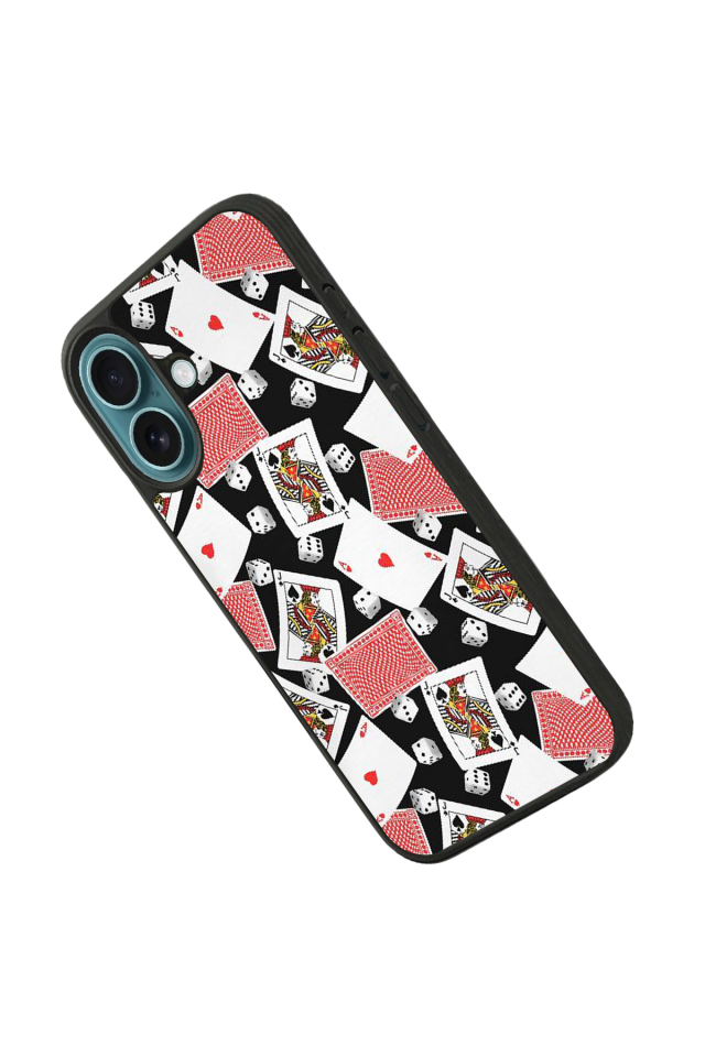 iPhone 16 Uyumlu Kart Tasarımlı Glossy Premium Kılıf