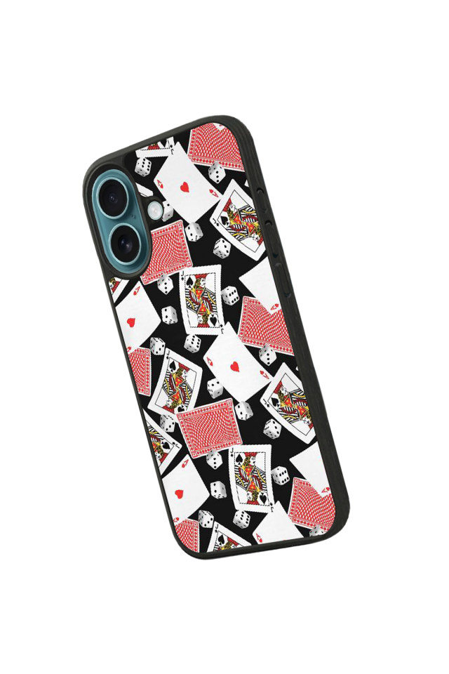 iPhone 16 Uyumlu Kart Tasarımlı Glossy Premium Kılıf