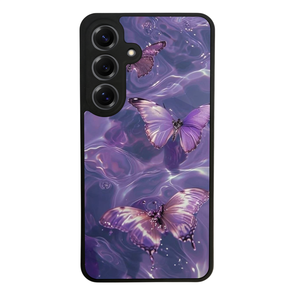Samsung Galaxy S25 Uyumlu Kelebek Tasarımlı Glossy Premium Kılıf